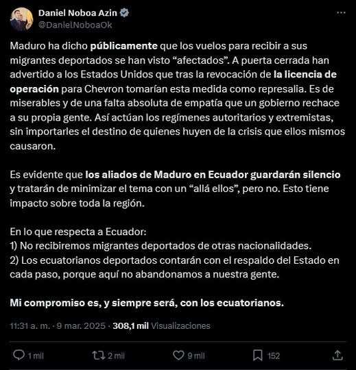 PRESIDENTE DANIEL NOBOA ARREMETE EN CONTRA DE NICOLÁS MADURO, POR NO PONER EMPEÑO EN RECIBIR A MIGRANTES DE SU PAÍS.-