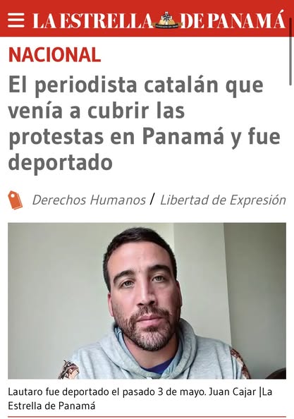 LAUTARO BERNAT-PERIODISTA ESPAÑOL AFÍN AL CORREISMO. NO ES QUE LLEGÓ A REALIZAR UNA COBERTURA INFORMATIVA DEL PARO NACIONAL, COMO QUIEREN HACER CREER, LLEGÓ PARA DESINFORMAR Y PONER MÁS LEÑA AL FUEGO.