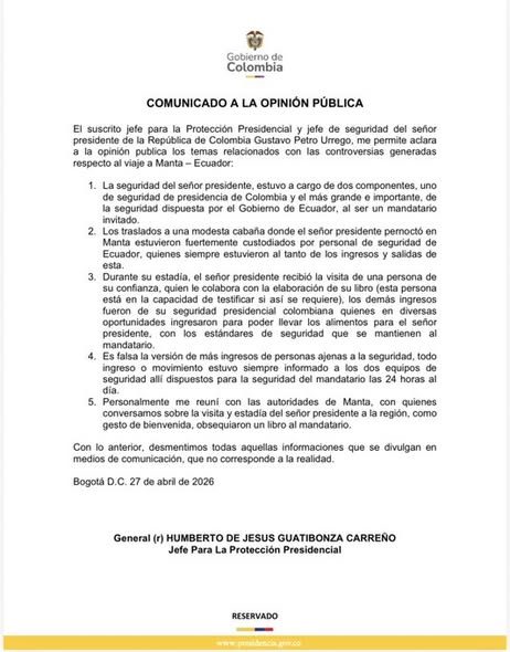 "ASUSTADO ESTÁ" ¿SERÁ DE CREERLE A SU JEFE DE SEGURIDAD?