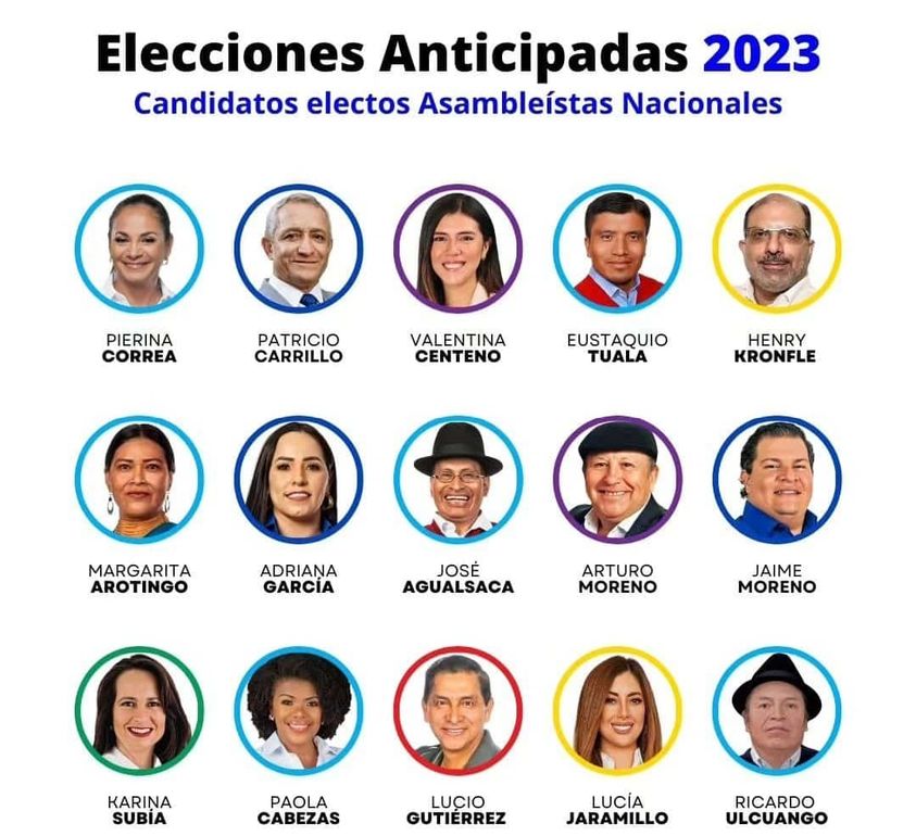 ESTOS SON LOS ELECTOS ASAMBLEISTAS NACIONALES.