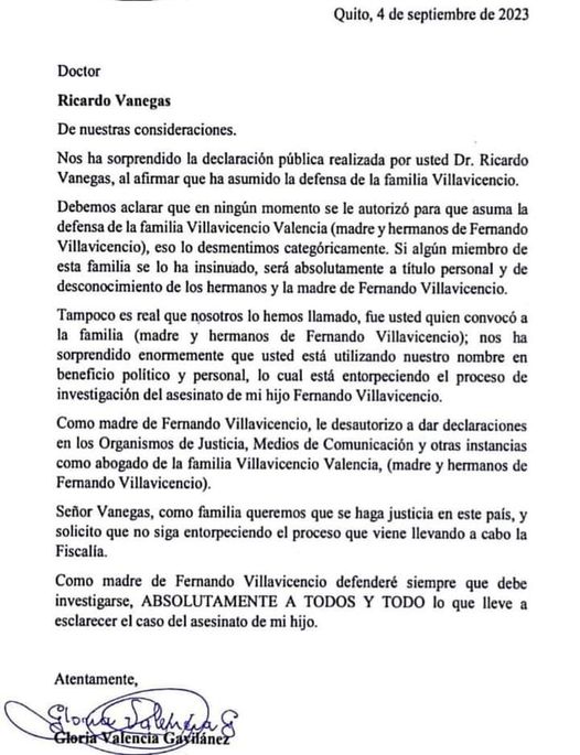 "HAN PASADO 27 DÍAS DEL CRIMEN A FERNANDO VILLAVICENCIO Y EL ESTADO NO DICE NADA"