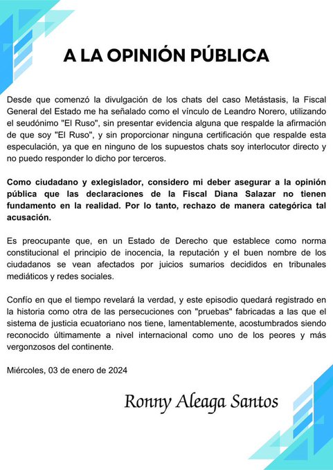 RONNY ALEAGA DECÍA NO SER "TETÓN", AHORA ASEGURA QUE NO ES "EL RUSO".-